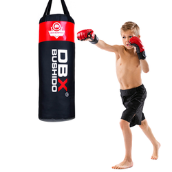 80 cm / 15 kg - Profesjonalny worek bokserski dla dzieci i młodzieży 80 cm x 30 cm - czerwony