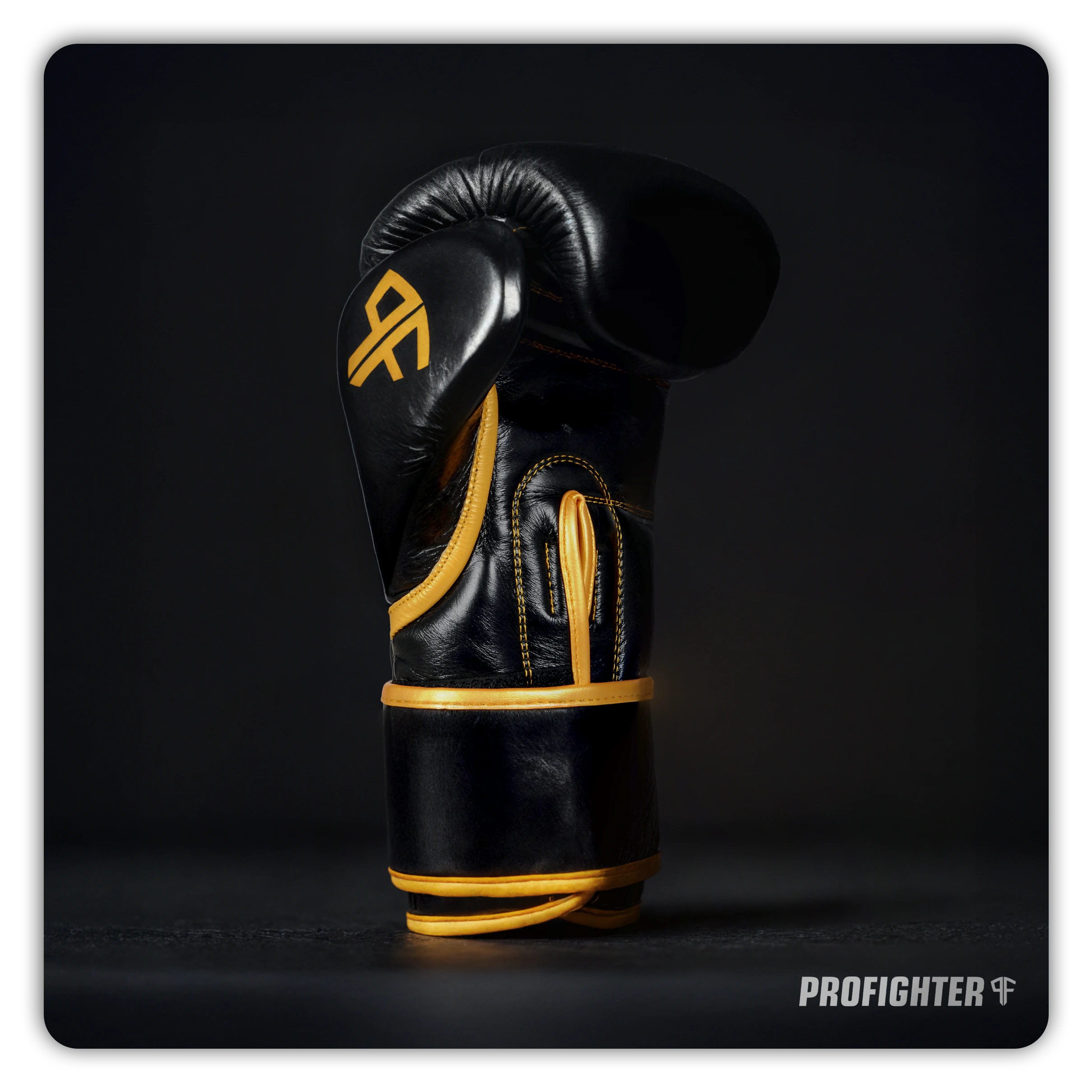 rękawice bokserskie premium profighter gold ze skóry naturalnej 