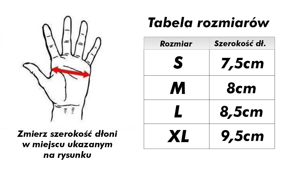 tabela rozmiarów DBX T-1