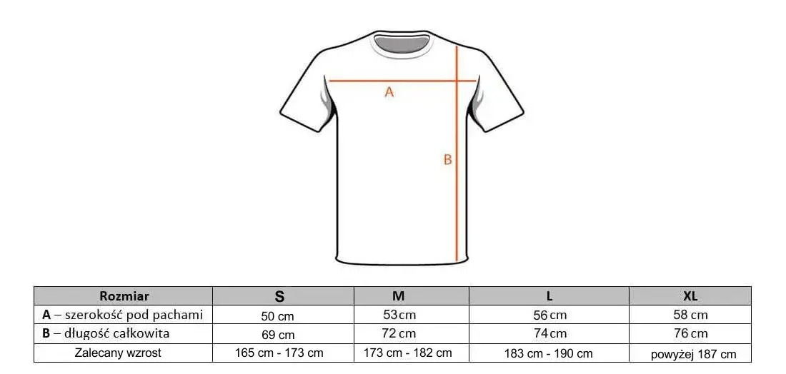 t-shirt rozmiary