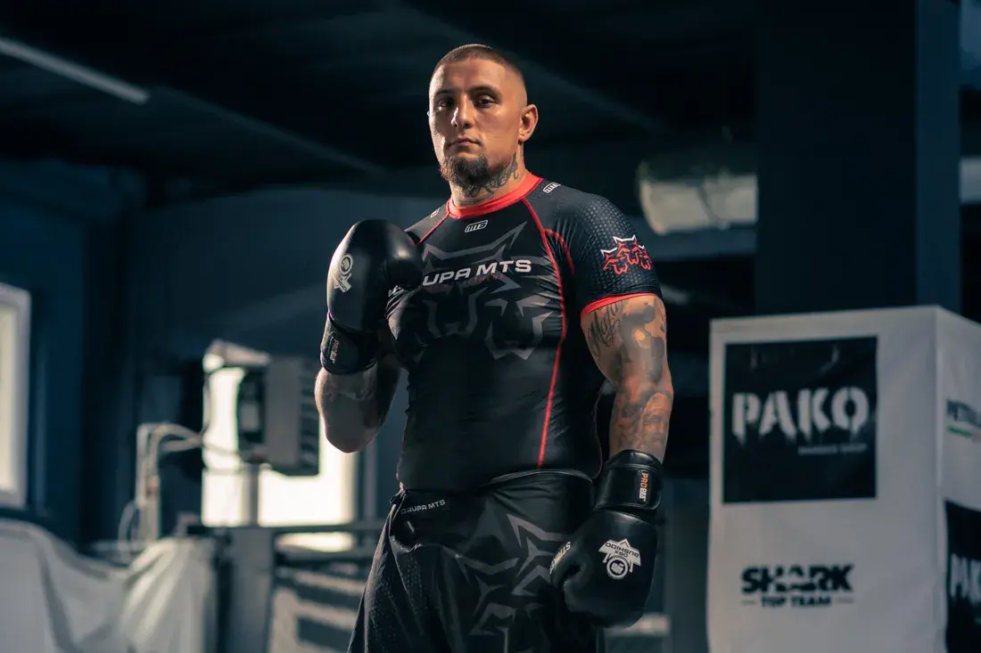 denis flinton mma rękawice sparingowe ze skóry naturalnej striker