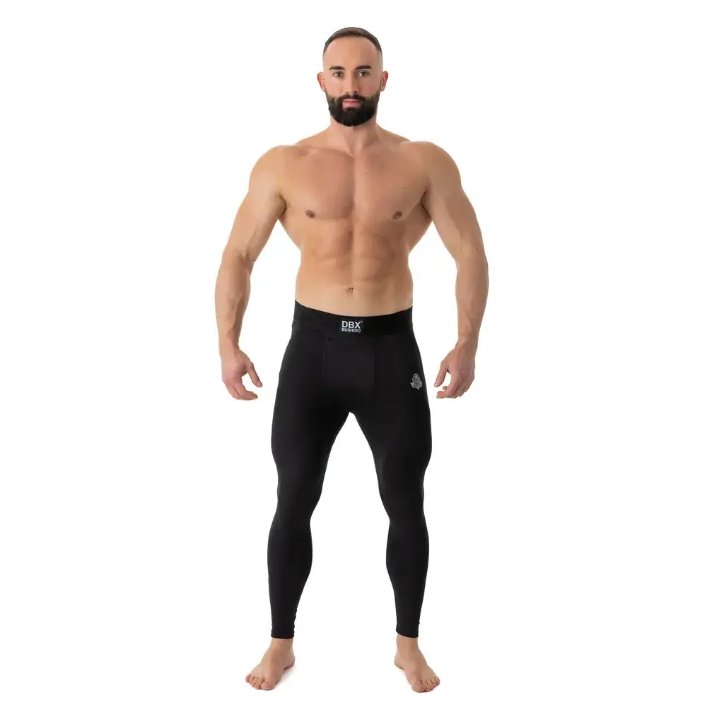wygodne Męskie legginsy treningowe Black DBX Bushido
