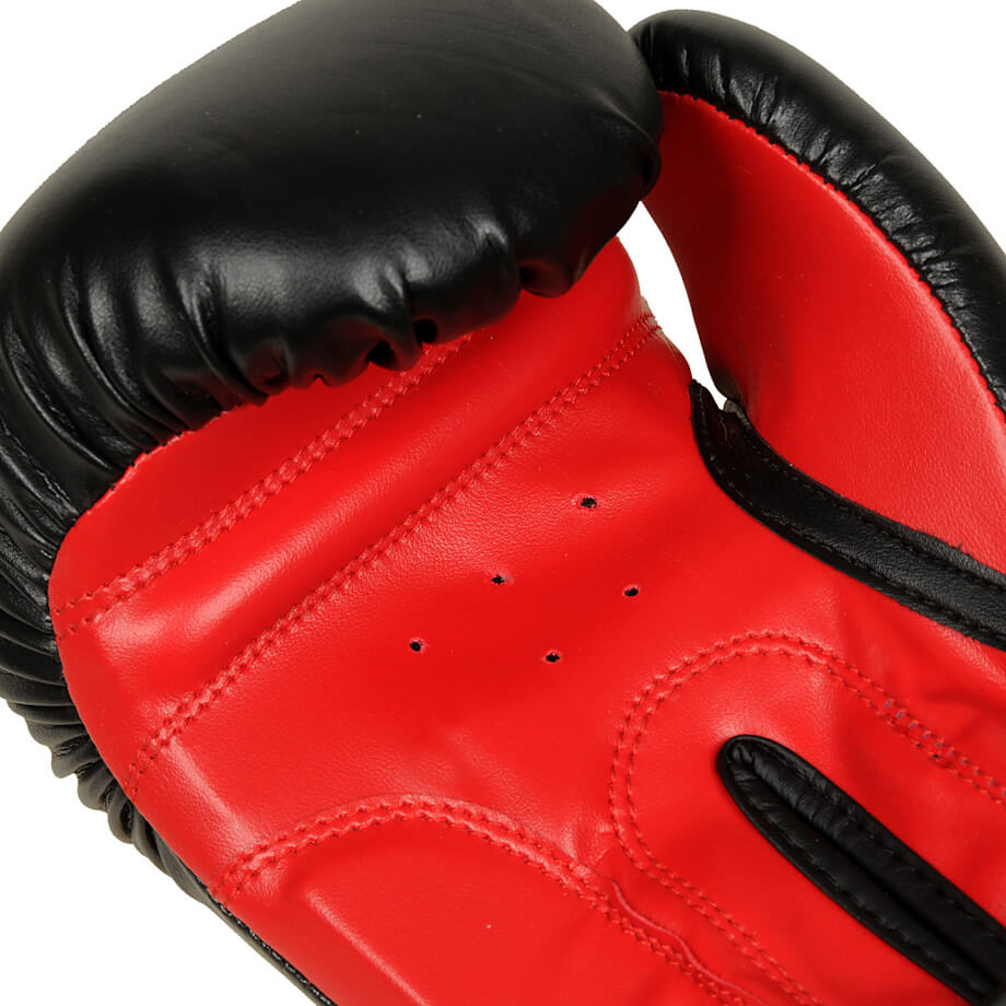 Rękawice bokserskie czarne czerwone sparingowe treningowe
