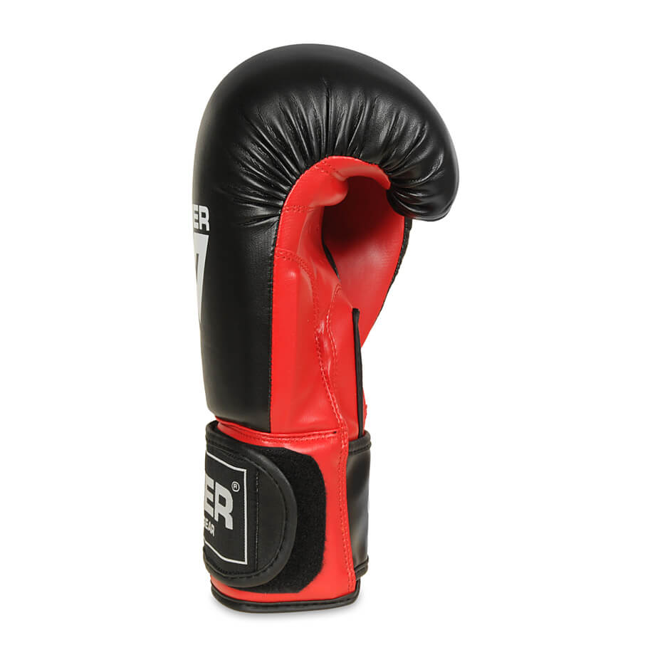 Rękawice bokserskie czarne czerwone sparingowe treningowe