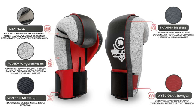 Rękawice bokserskie 6oz - Classic Red - seria Origin