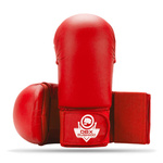 Rękawice do karate WKF - napięstniki czerwone L