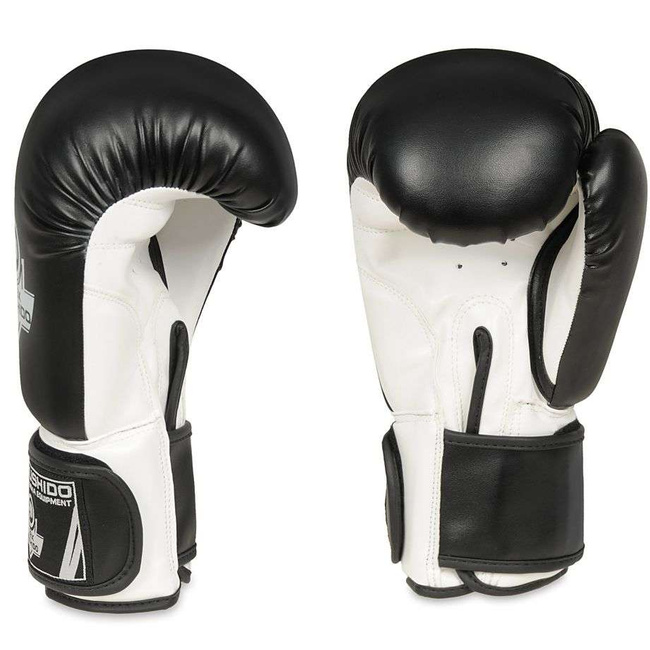  Rękawice Bokserskie Sparingowe Czarno-Białe Classic White 6 OZ 