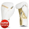 OFERTA SPECJALNA! PRZECZYTAJ OPIS! - Rękawice bokserskie PREMIUM ze skóry naturalnej "HAMMER - WHITE 8 oz
