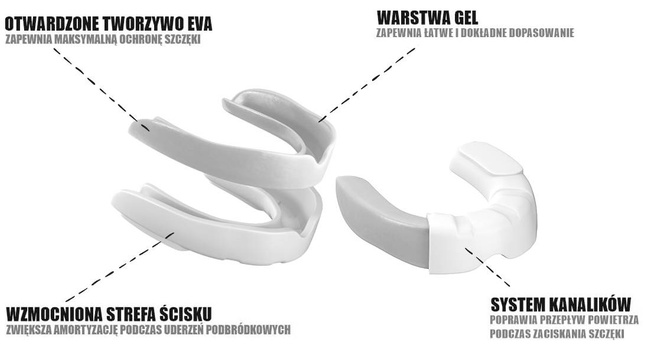 Żelowy ochraniacz na zęby + pudełko - Kły | | DBX Bushido GelTech