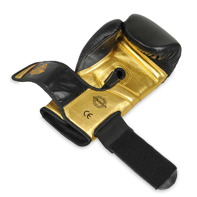 Rękawice bokserskie  "Hammer - Gold"  ze skóry naturalnej  12oz