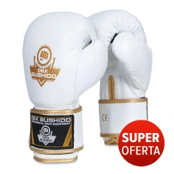 OFERTA SPECJALNA! PRZECZYTAJ OPIS! - RĘKAWICE BOKSERSKIE ZE SKÓRY- BUSHIDO - BIAŁE 10 OZ Model: Spirit