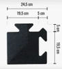 Narożnik wykończeniowy Puzzle BLACK 1,5 cm