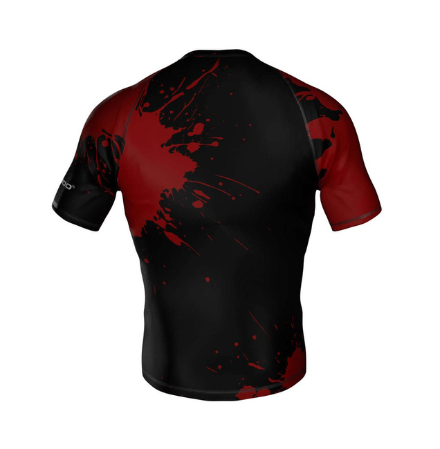 Koszulka kompresyjna "Blood" typu Rashguard powstała z materiału DBX MORE DRY L