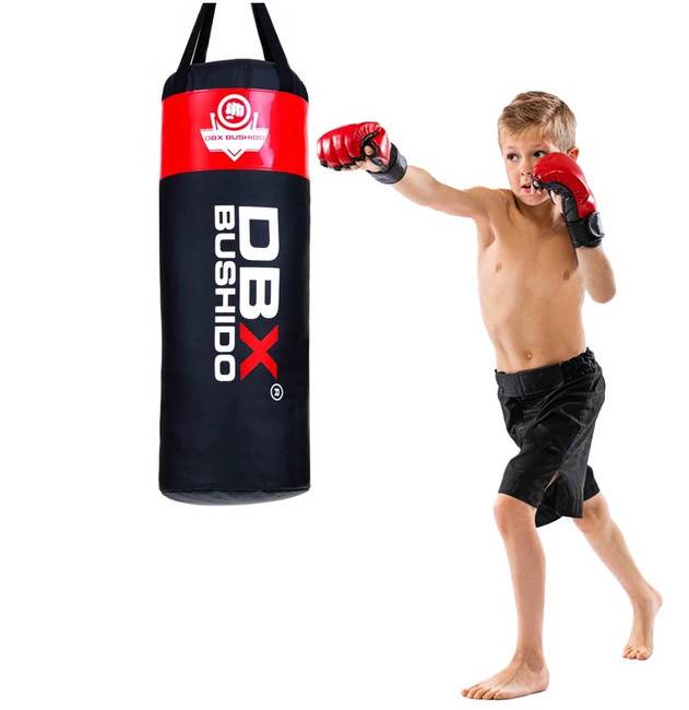 80 cm / 15 kg - Worek Bokserski + Rękawice + Piłka bokserska Zestaw na prezent dla Dzieci DBX Junior  | DBX Bushido