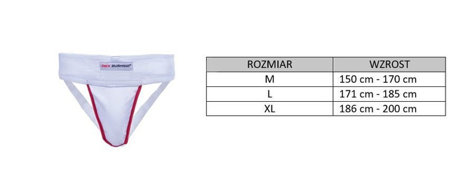Suspensor Męski Ochraniacz Krocza - Biały - L | DBX Bushido