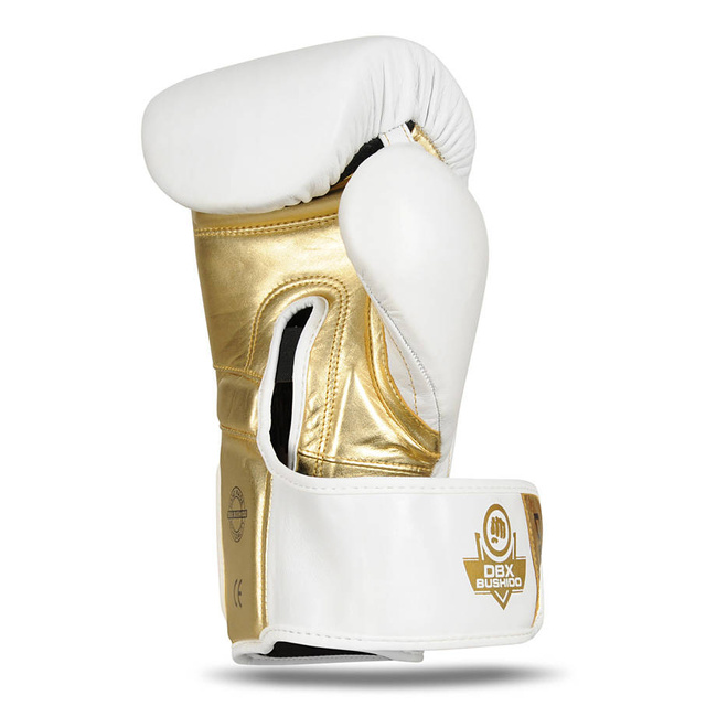 OFERTA SPECJALNA! PRZECZYTAJ OPIS! - Rękawice bokserskie PREMIUM ze skóry naturalnej "HAMMER - WHITE 8 oz