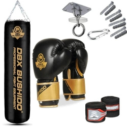 130 cm / Pusty - Zestaw bokserski - worek bokserski (pusty) + Rękawice bokserskie | DBX Bushido