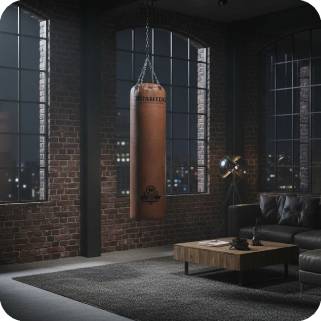 Worek bokserski treningowy 150cm 50kg RETRO brązowy - Spartan | DBX Bushido