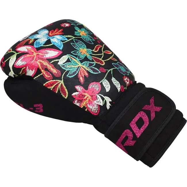 RDX FL-3 FLORAL - Rękawice bokserskie damskie dla kobiet  BLACK 10oz