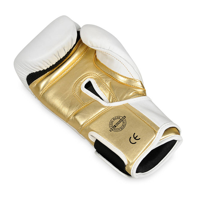 Rękawice bokserskie PREMIUM ze skóry naturalnej "HAMMER - WHITE 8 oz