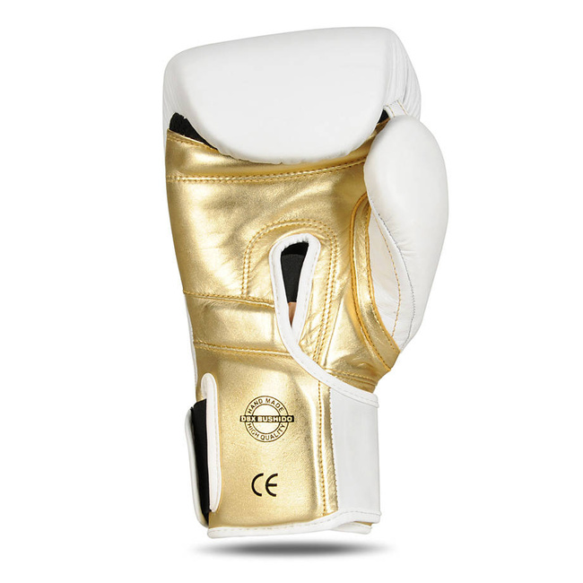 OFERTA SPECJALNA! PRZECZYTAJ OPIS! - Rękawice bokserskie PREMIUM ze skóry naturalnej "HAMMER - WHITE 8 oz