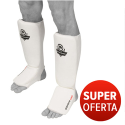 OFERTA SPECJALNA! PRZECZYTAJ OPIS! - Elastyczne ochraniacze na piszczele ARP-2107 - białe - S