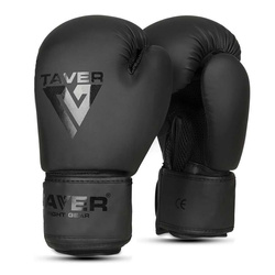 Rękawice bokserskie sparingowe TAVER Black 14oz