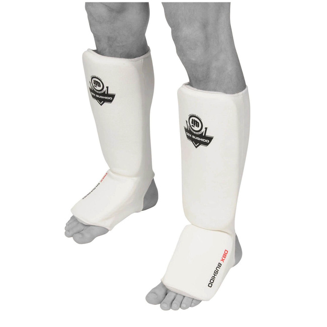 OFERTA SPECJALNA! PRZECZYTAJ OPIS! - Elastyczne ochraniacze na piszczele L - Shinrage White