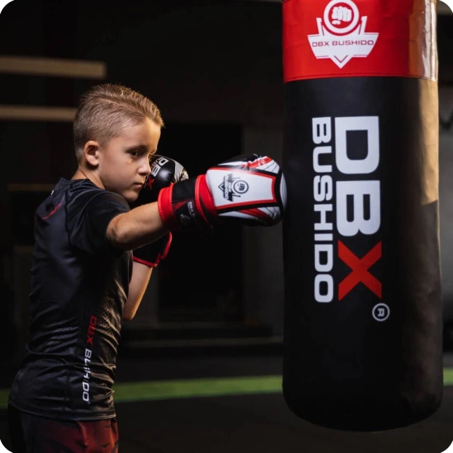 80 cm / 15 kg - Zestaw Bokserski dla Dzieci DBX Junior Czerwony | DBX Bushido