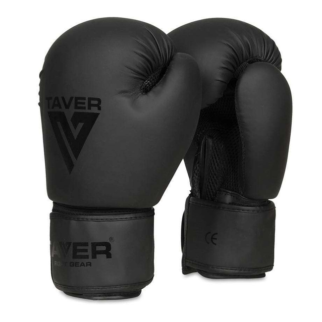 Rękawice bokserskie sparingowe TAVER Black 8oz