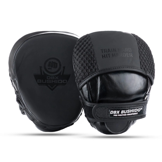 Mini Łapy trenera ze skóry naturalnej | Black Leather | Zestaw 2 sztuk | DBX Bushido