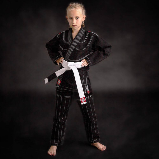 Kimono / GI do BJJ dla dzieci Czarne + pas GRATIS - X-SERIES M1