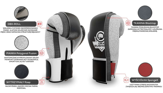 Rękawice bokserskie 14oz - Classic White - Origin Series