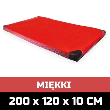 MOCNY MATERAC GIMNASTYCZNY 10CM R60-RED DO ĆWICZEŃ