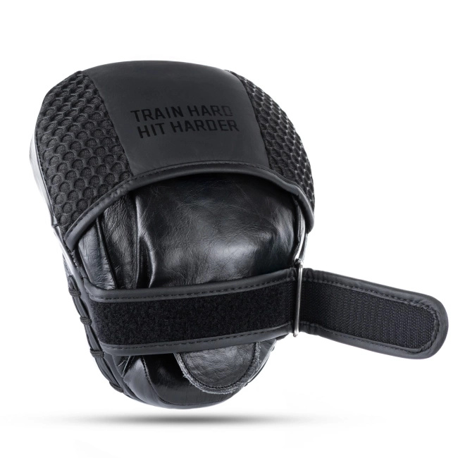 Mini Łapy trenera ze skóry naturalnej | Black Leather | DBX Bushido