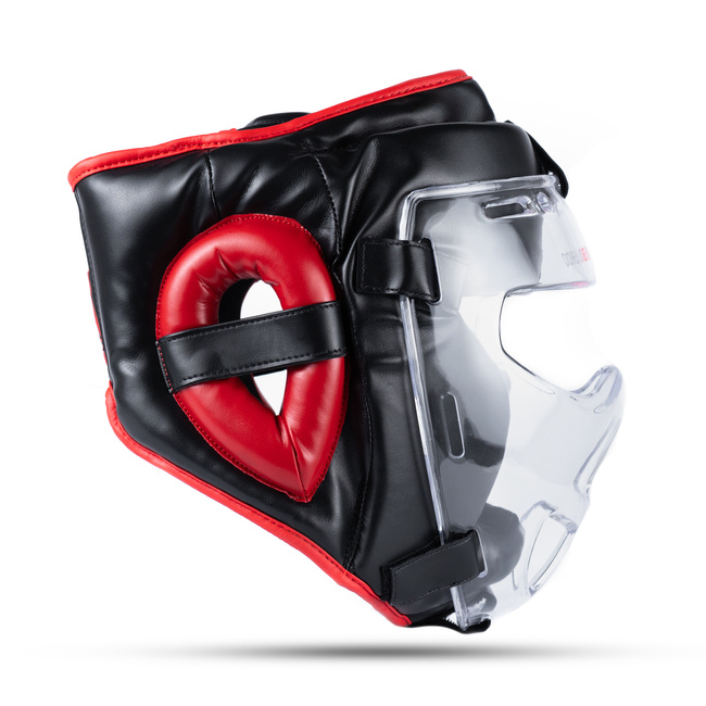 OFERTA SPECJALNA! PRZECZYTAJ OPIS! - Kask bokserski z maską poliwęglanową M - Hannibal