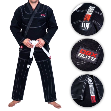  Kimono / GI do treningu BJJ - Czarne DBX ELITE A0 + PAS A0