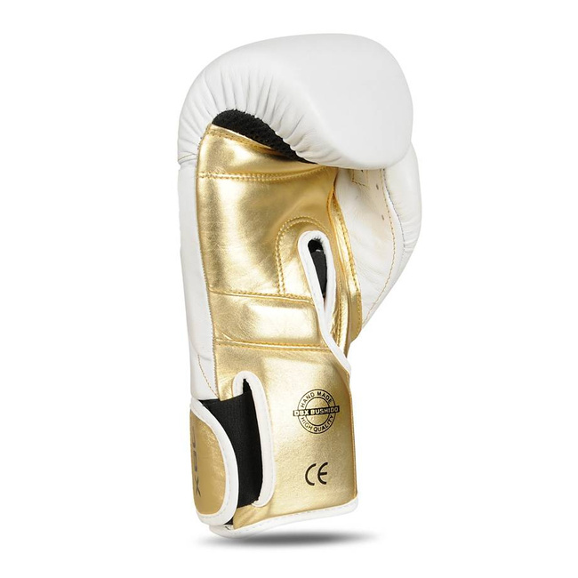 OFERTA SPECJALNA! PRZECZYTAJ OPIS! - Rękawice bokserskie PREMIUM ze skóry naturalnej "HAMMER - WHITE 8 oz