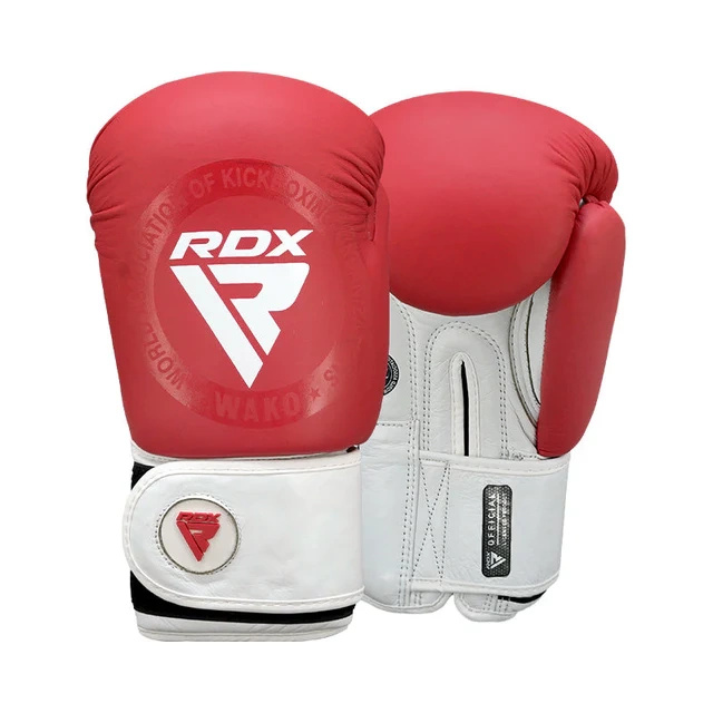 RDX T1 WAKO RED - Rękawice bokserskie RDX WAKO kickboxing 12oz Czerwone