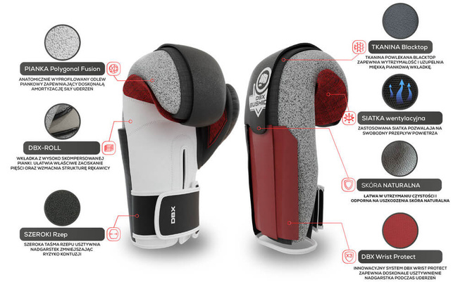 Rękawice bokserskie z systemem ActivClima i Wrist Protect  B-3PRO - 10 oz | DBX Bushido