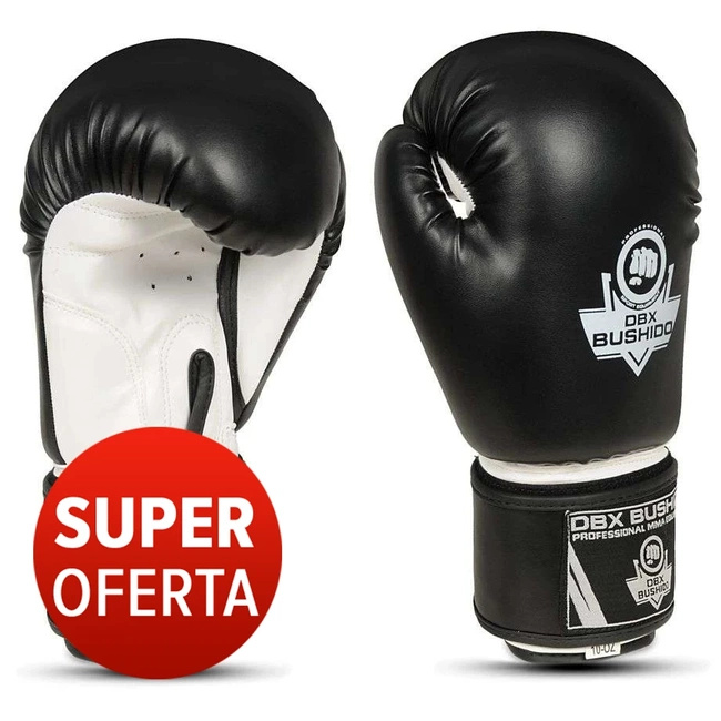  OFERTA SPECJALNA! PRZECZYTAJ OPIS! - Rękawice Bokserskie Sparingowe Czarno-Białe ARB-407a 10 OZ