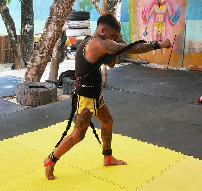 P4 - Zestaw gum treningowych do boksu i kickboxingu  - Ręce + Nogi 