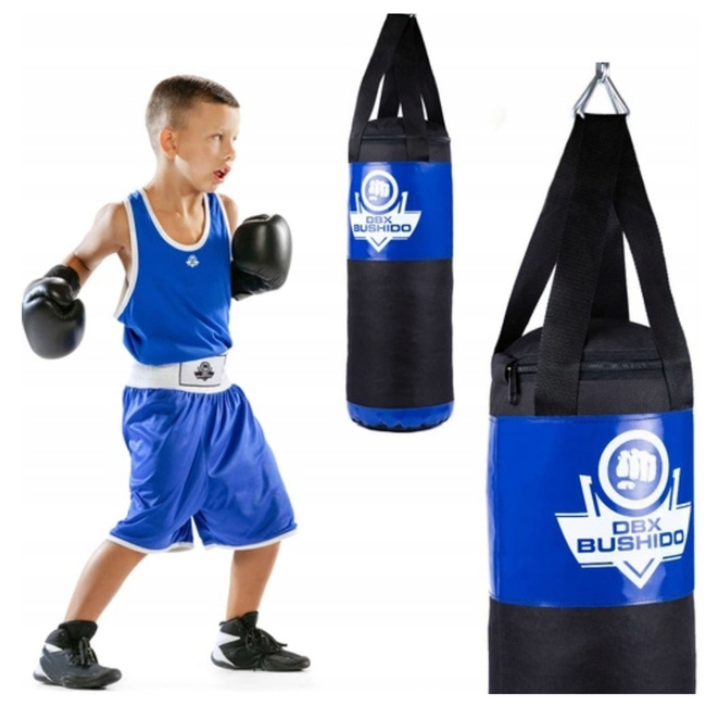 60 cm / 7 kg - Worek bokserski dla dzieci 60 cm x 22 cm - niebieski