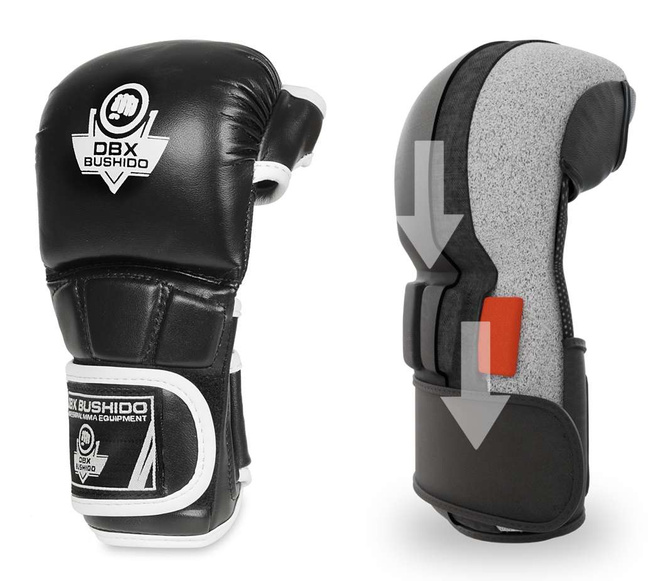 Rękawice MMA sparingowe L - Phantom White - Valor Series | DBX Bushido