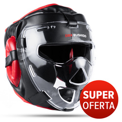 OFERTA SPECJALNA! PRZECZYTAJ OPIS! - Kask bokserski z maską poliwęglanową L - Hannibal