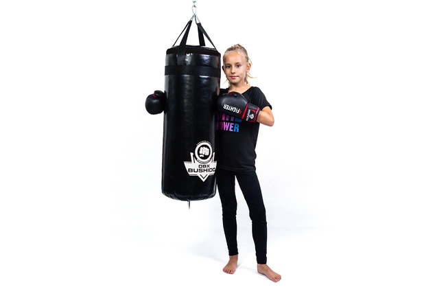 80 cm / 15 kg - Worek bokserski + Rękawice bokserskie + Owijki + Mocowanie - Zestaw bokserski | DBX Bushido
