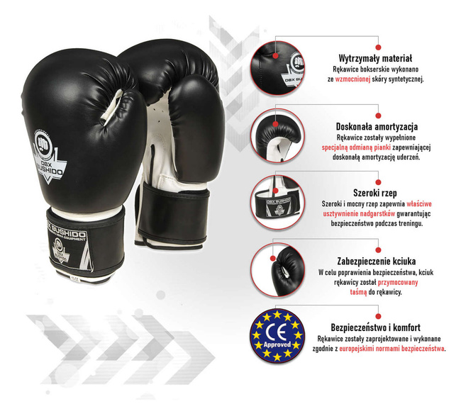 Zestaw bokserski: rękawice bokserskie Classic White + owijki bokserskie + ochraniacze na zęby 