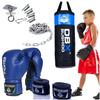 80 cm / 15 kg - Zestaw Bokserski dla Dzieci DBX Junior Niebieski + łańcuch | DBX Bushido