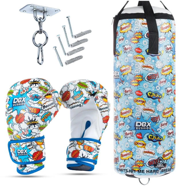 Zestaw dla dzieci Cartoon Blue PUSTY Worek + rękawice - 70 cm