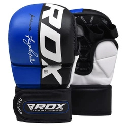 RDX REX T6 - RĘKAWICE DO MMA SPARINGOWE NIEBIESKIE S